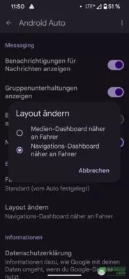 Layout Android Auto Coolwalk ändern