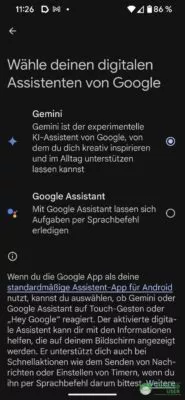 Google Gemini als digitaler Assistent