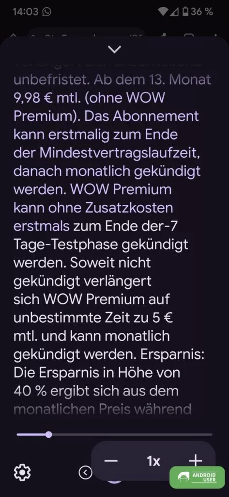 Der Text wird vorgelesen