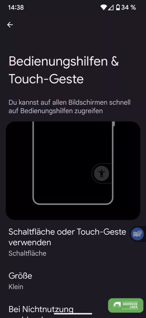 Oder nutze die Touch Geste zum Aktivieren des Lesemodus