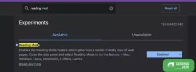 Chrome Flags, um Lesemodus zu aktivieren