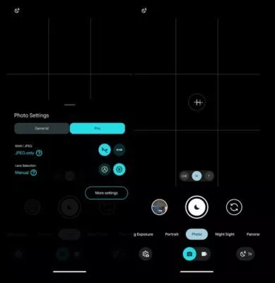 Pixel Kamera neue Pro Einstellung