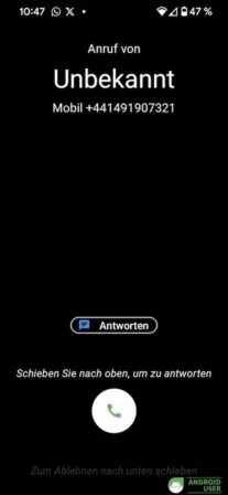 Vorsicht vor Ping-Anrufen über die Rufnummer +441491907321