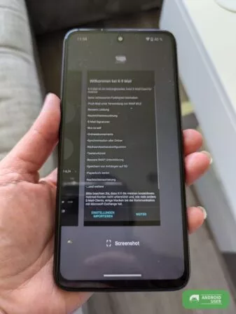 Screenshots erstellen auf dem Punkt Phone MC02