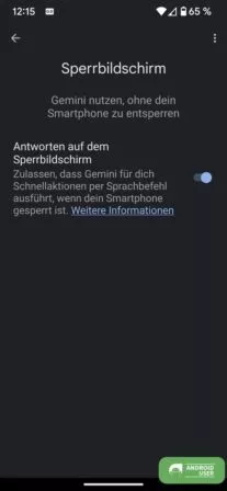 Sperrbildschirm mit Gemini nutzen
