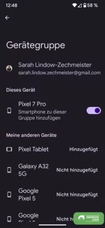 Dienste für mehrere Geräte, Gerätegruppen verwalten