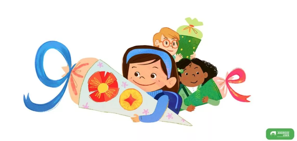 Google Doodle Tradition der Schultüte