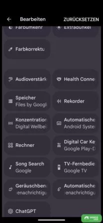 Die Song Search Kachel in den Schnelleinstellungen aktivieren