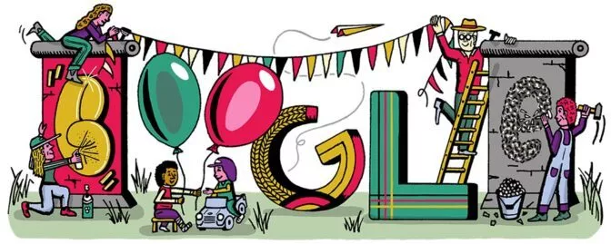 Google Doodle zum Tag der Deutschen Einheit 2024