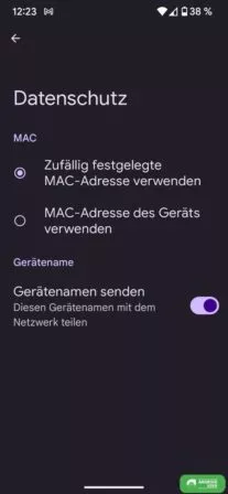 Android 15, WiFi Einstellungen