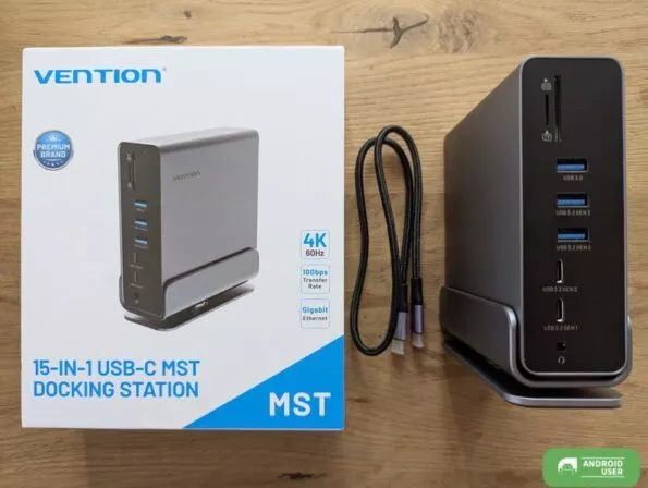 Lieferumfang der 15-in-1-Docking Station von Vention