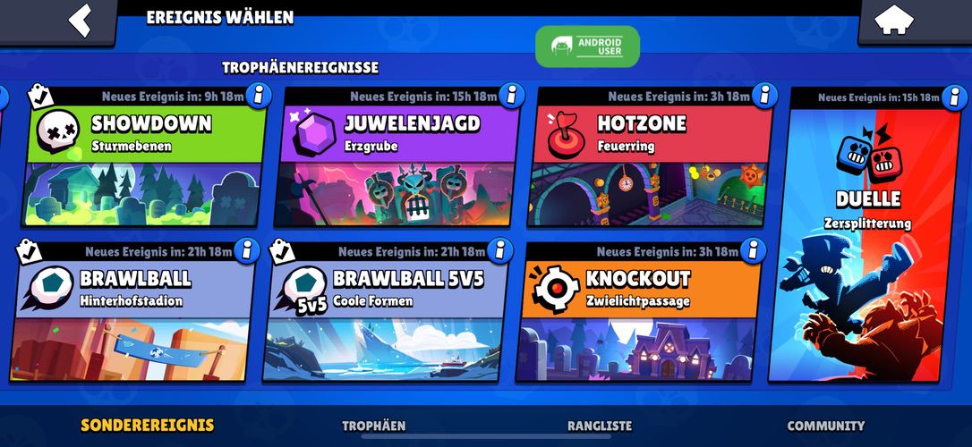 Brawl Stars Spiel-Modi und Maps.