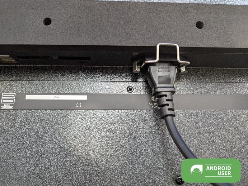 Netzstecker des Outdoor TV