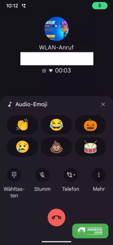Halloween Audio Emoji in der Google Telefon App