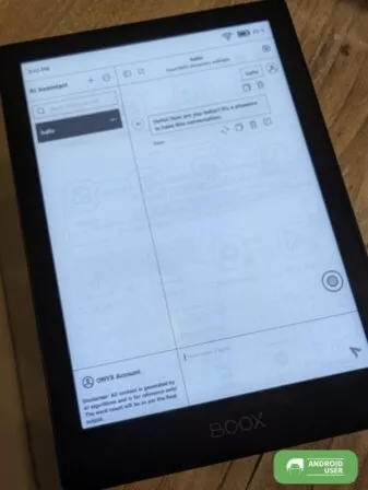 Hier ist das Ghosting gut sichtbar auf dem E Book reader
