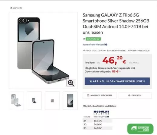 Smartphone Ratenkauf oder Leasing