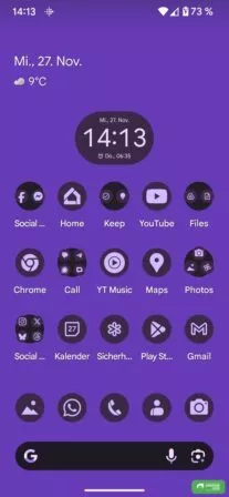 Google Suchleiste im Pixel Launcher