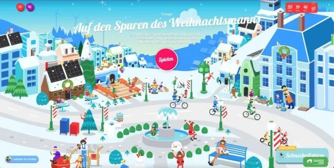 Der Google Santa Tracker Adventskalender