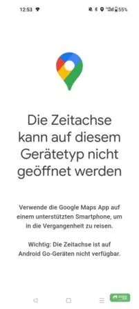 Google Umfrage App keine Zeitachse auf Android Go