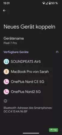 SoundPEATS Air5 Bluetooth Kopfhörer In Ear Pairing
