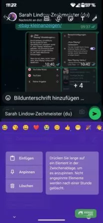 Zwischenablage öffnen, um Elemente zu bearbeiten