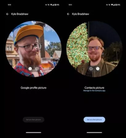 Google Messages Chat Profilbild auswählen