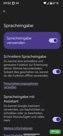 Gboard Spracheingabe mit Assistant auf dem Pixel 7 Pro