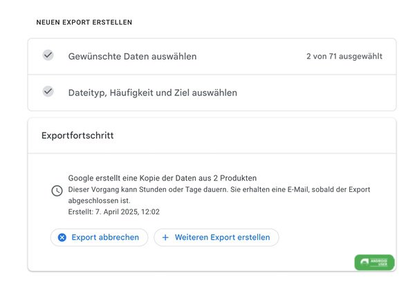 Die Daten werden heruntergeladen