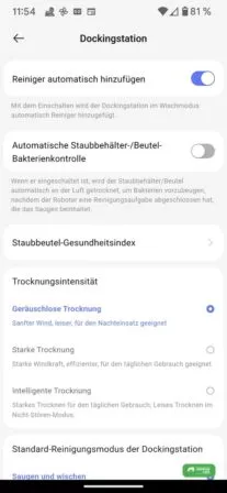 Einstellungen der Dockingstation