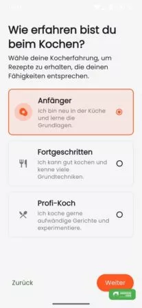 Was koche ich heute als Profi, Fortgeschrittener oder Anfänger