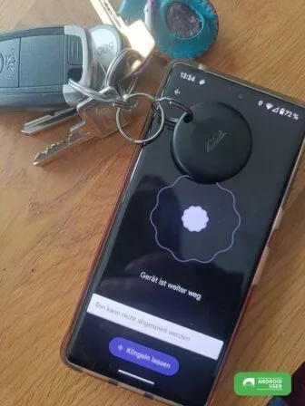 Der Schlüsselfinder liegt auf dem Smartphone und wird nicht erkannt