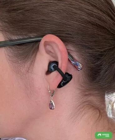 Sitz der EarFun Clip Open Ear Kopfhörer