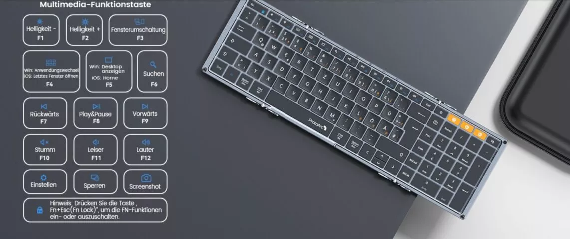 Die Tastatur hat Multimediatasten