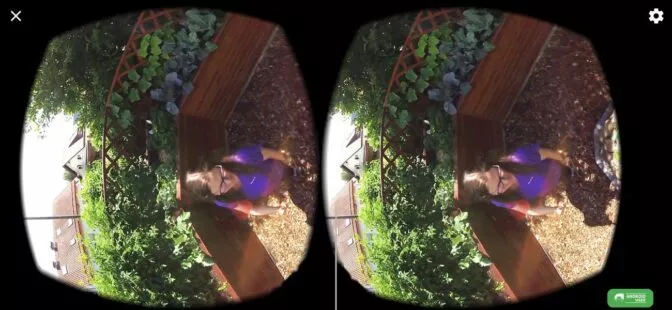 Durch die Brille geschaut Akaso 360 Action Kamera