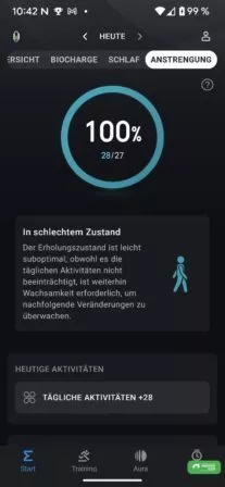 Amazfit Helio Strap Anstrengung