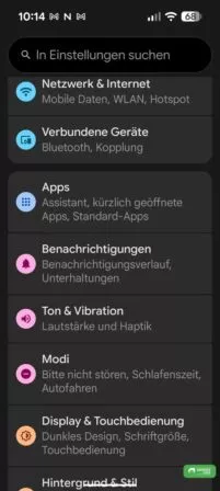 Die Schnelleinstellungen in Android 16 in neuen Farben