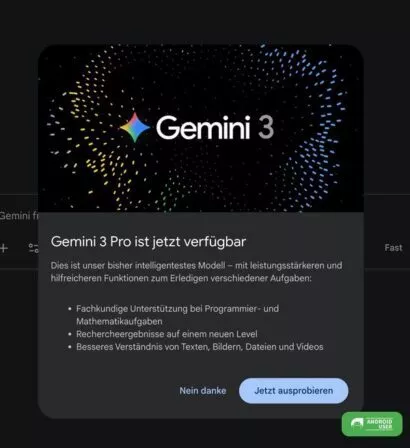 Gemini 3 ab sofort verfügbar