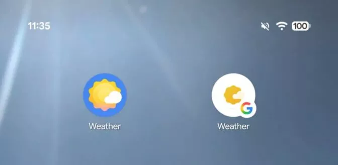 Google Wetter App vs. Pixel Wetter App
