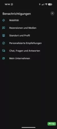 Benachrichtigungen anpassen in Google Maps