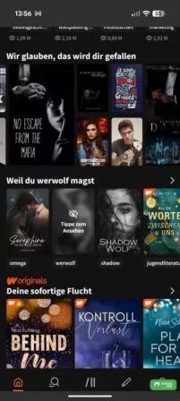 Einige Buchcover sind zuerst verdeckt
