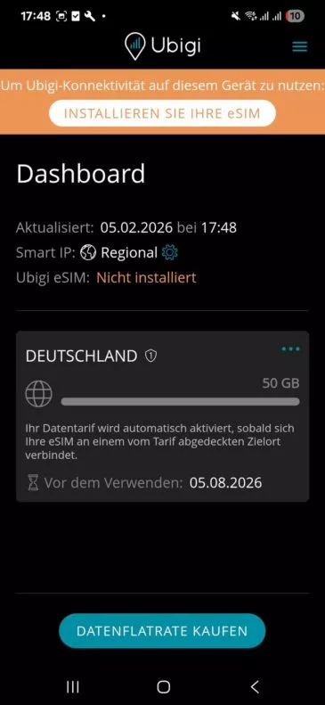Ubigi eSIM Android App