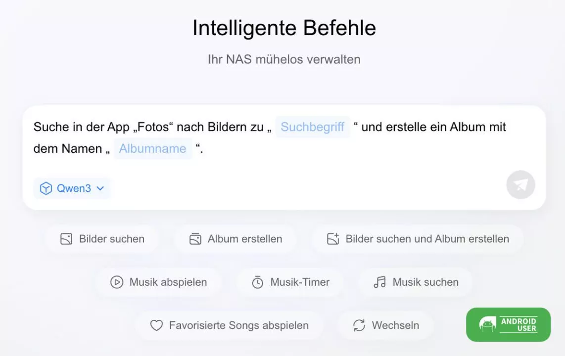 Intelligente Befehle Befehls-Schaltflächen