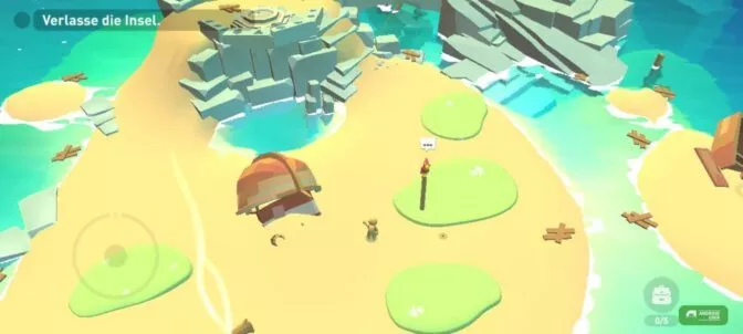 Die leere Insel am Anfang bei Creatures of the Deep