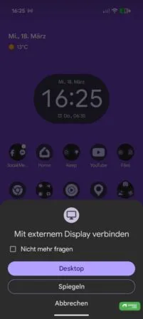 Mit externem Display verbinden
