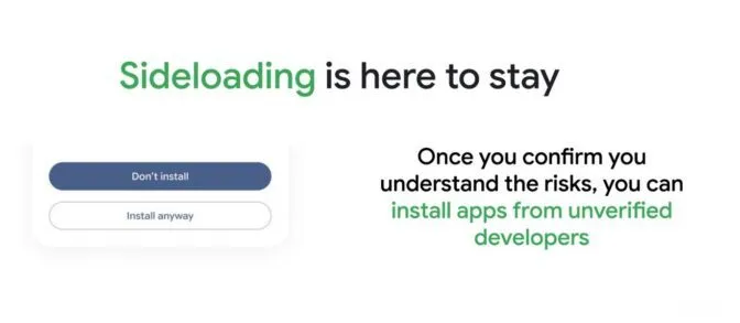 Sideloading unter Android ist weiterhin möglich