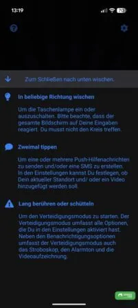 Bedienung der Defapp