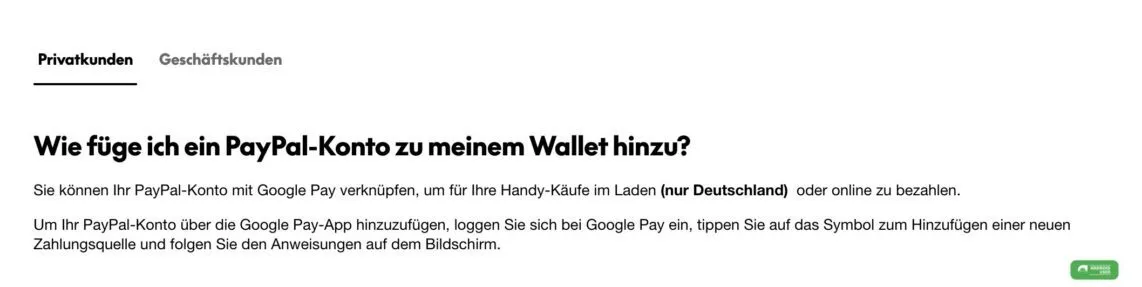 PayPal Verknüpfung in Google Wallet ist in Deutschland weiterhin nutzbar