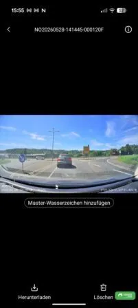 Du kannst Videos der Dashcam weiter bearbeiten