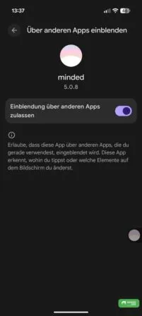 Berechtigungen für minded vergeben