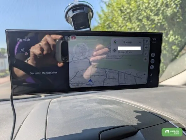 Die bekannte Android Auto Oberfläche nach der Verbindung mit dem Smartphone